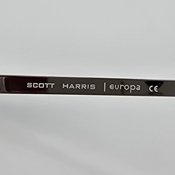 Scott Harris Europa SH-368 C2 Pewter Chrome Eyeglasses Frame w/ Case 52-15-143 - Picture 9 of 16